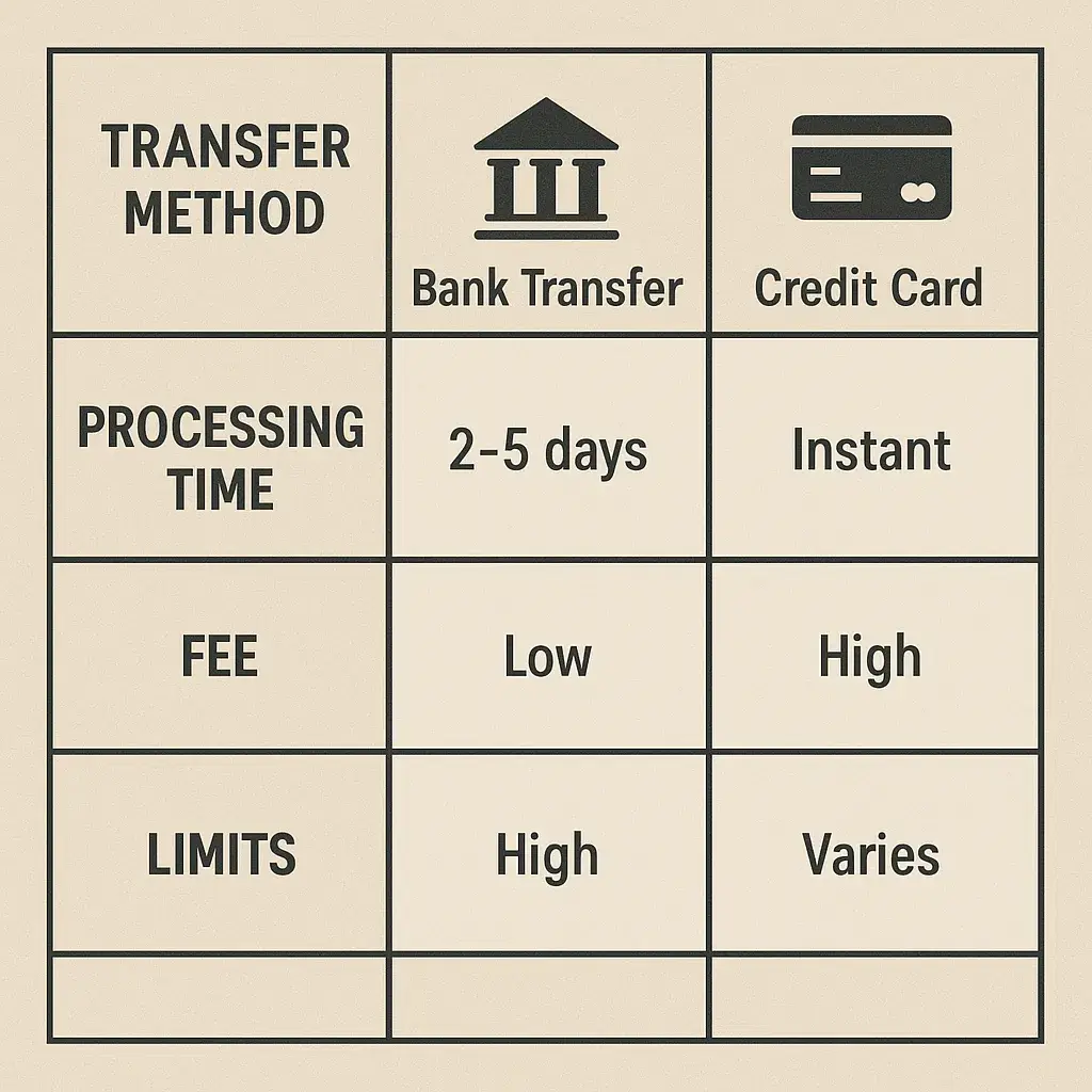 Neobank App Features List: What Every Modern Digital Bank Must Have 3 Transfer Method Comparison