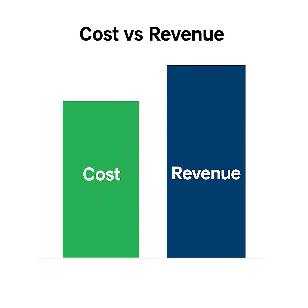 Careem Clone Revenue Model | How Careem Makes Money in 2026 2 Cost vs Revenue Visualization 1
