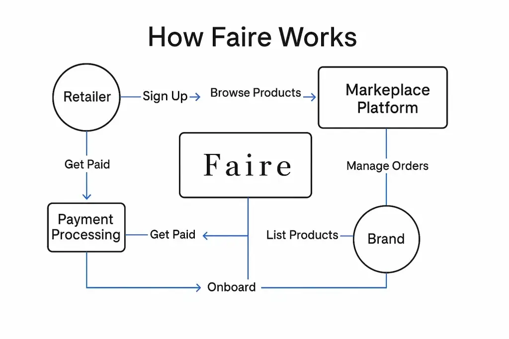 What is Faire and How Does It Work? 1 how faire works flowchart