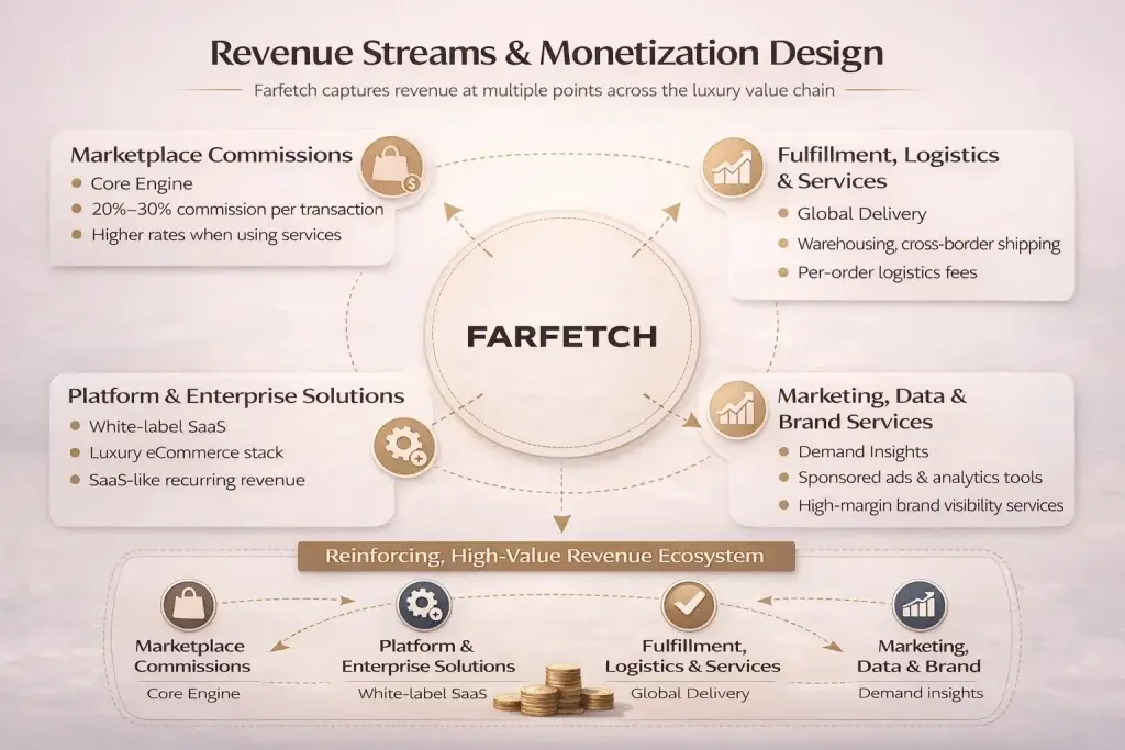 Business Model of Farfetch : Complete Strategy Breakdown 2025 1 Revenue Streams and Monetization Design 28