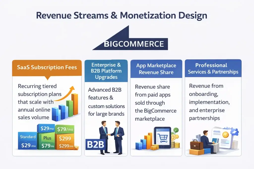 Business Model of BigCommerce : Complete Strategy Breakdown 2026 1 Revenue Streams and Monetization Design 38