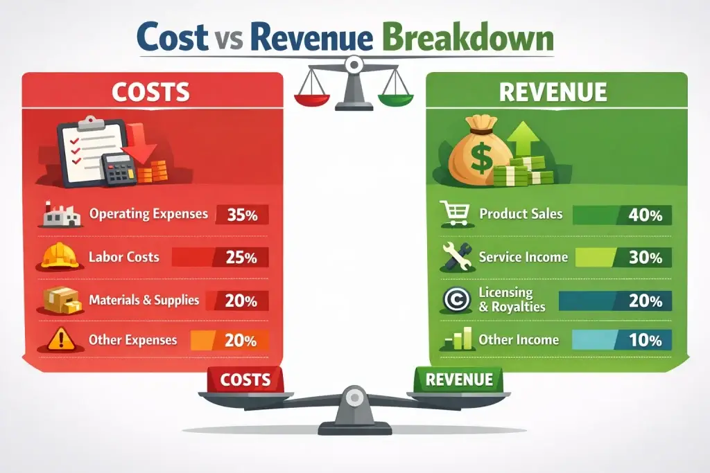 Kayak Revenue Model: How Kayak Makes Money in 2026 2 Cost vs Revenue breakdown Kayak