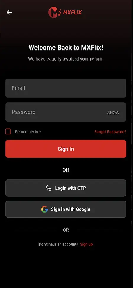 Netflix Clone 18 Netflix Clone App Login Page