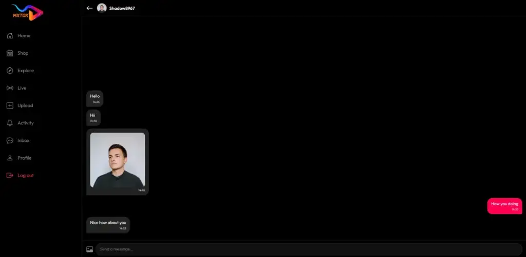 TikTok Clone 37 Chat