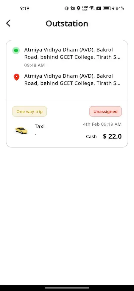 inDrive Clone 16 Indrive Clone Rider App Screen OutStation