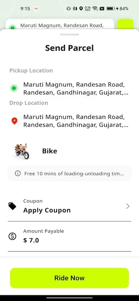 inDrive Clone 14 Indrive Clone Rider App Screen SendParcel