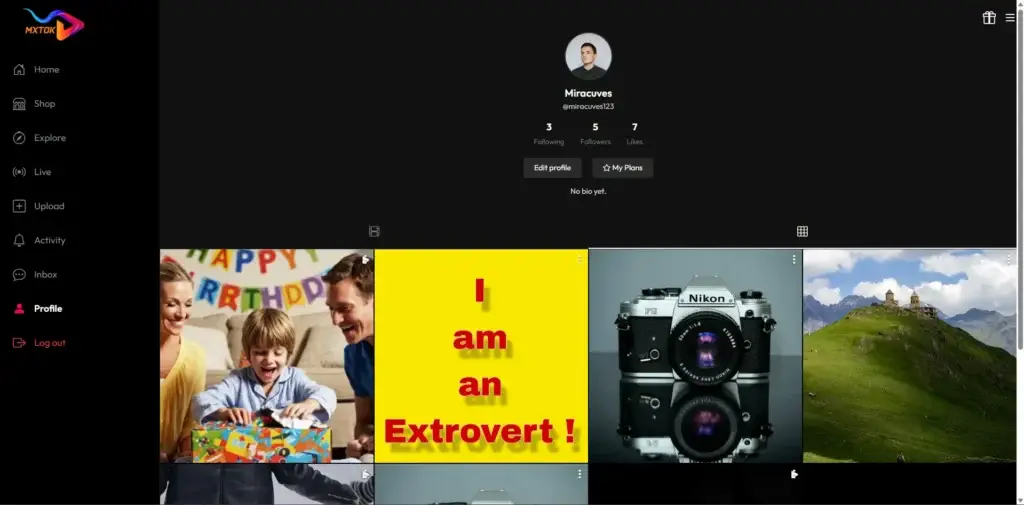 TikTok Clone 31 Profile