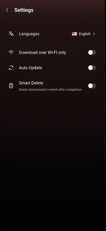 Netflix Clone 9 Netflix clone mobile app settings page