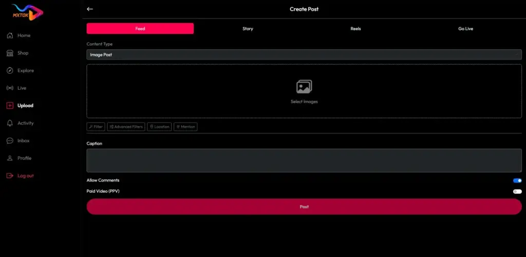 TikTok Clone 28 Upload