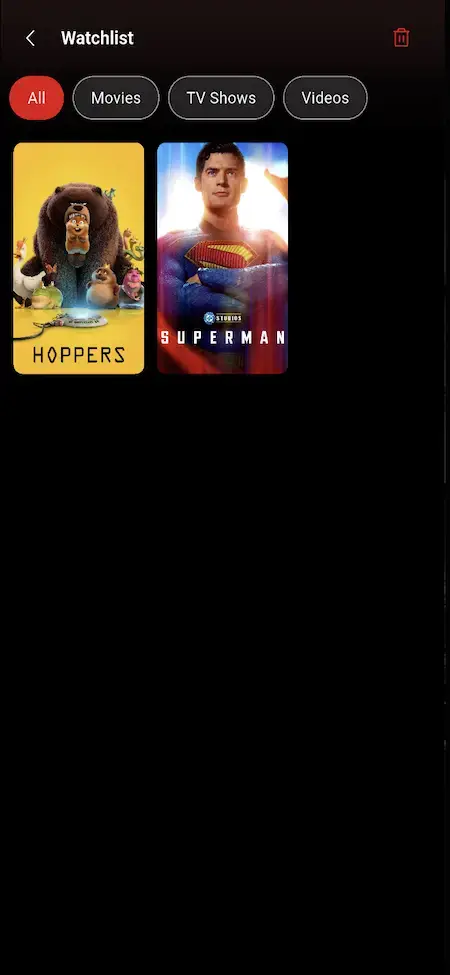 Netflix Clone 17 Wishlist Page