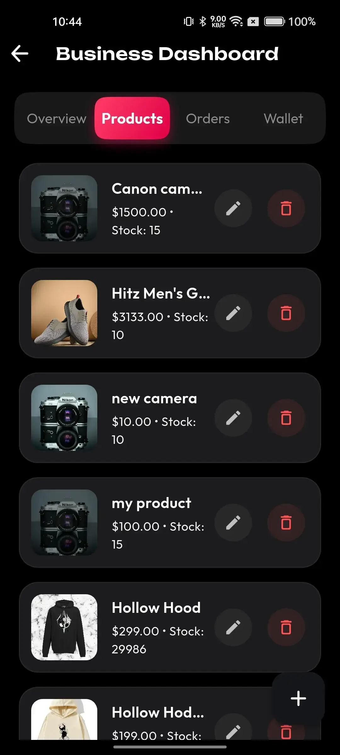 TikTok Clone 25 business dashboard