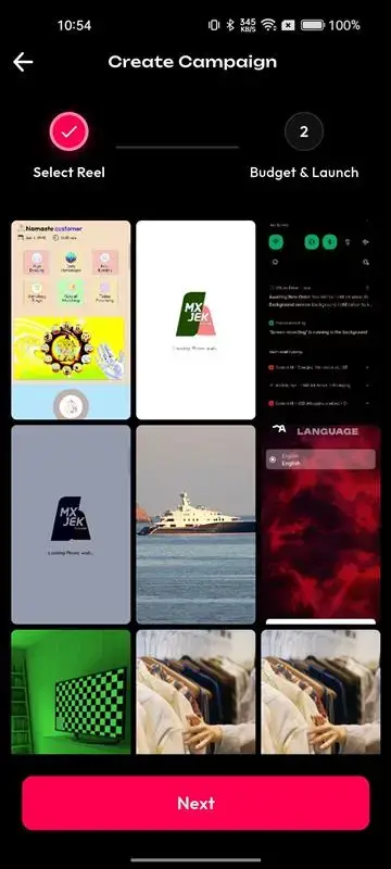 TikTok Clone 15 create campaign screen