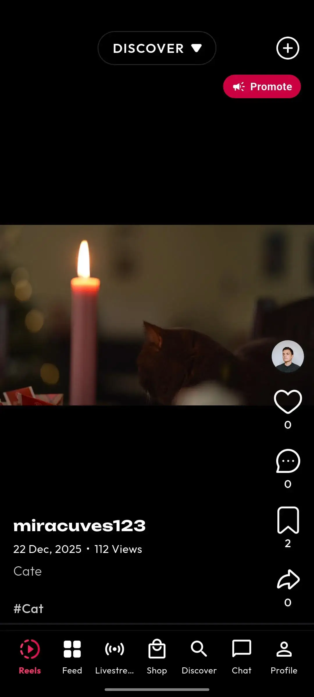 TikTok Clone 13 home screen