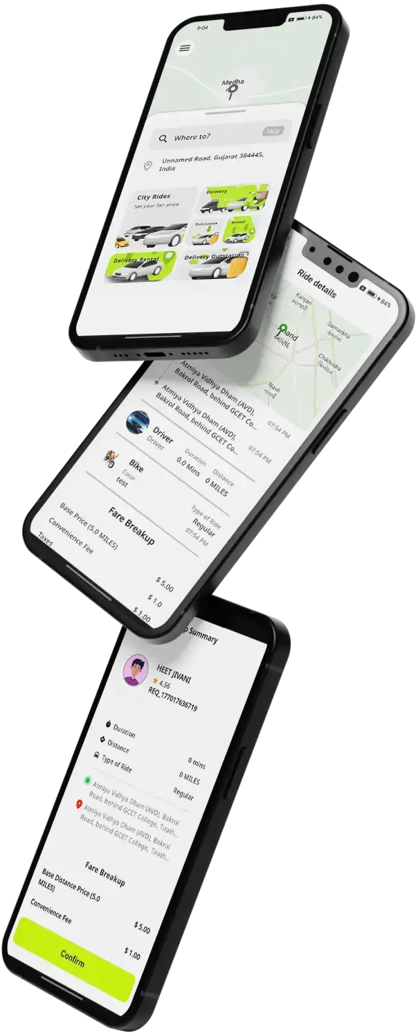inDrive Clone 7 indrive clone mobile app screens stack