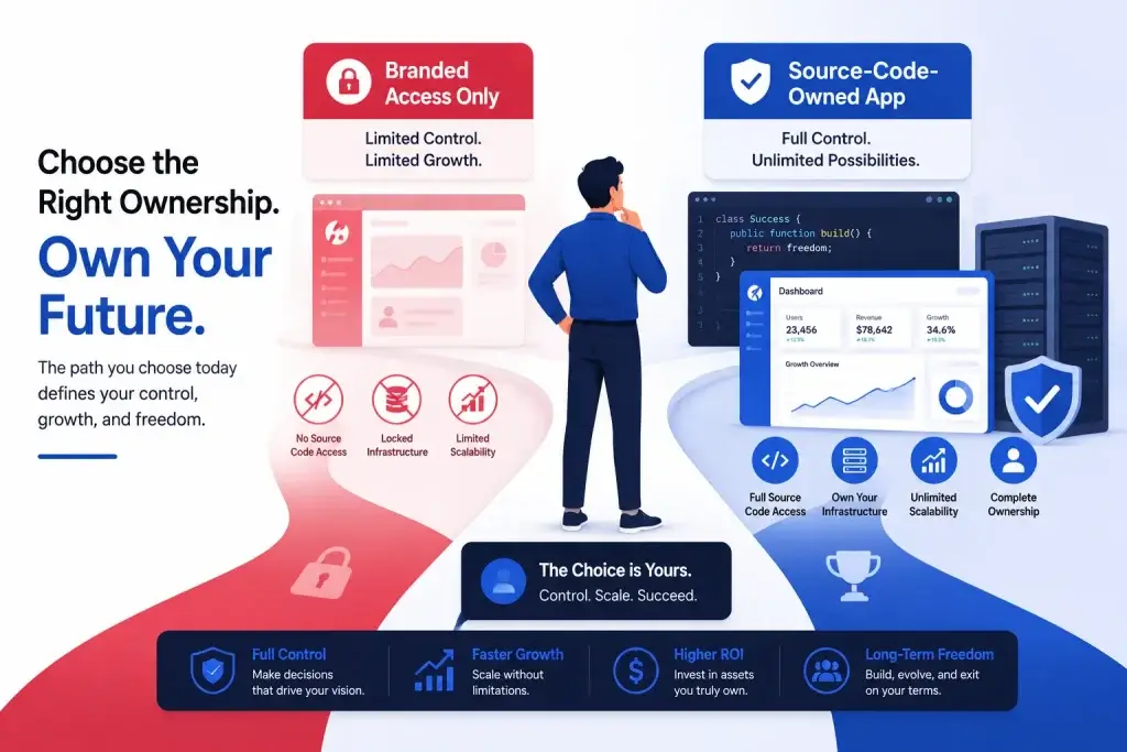 White-label app solutions and app source code ownership explained for founders