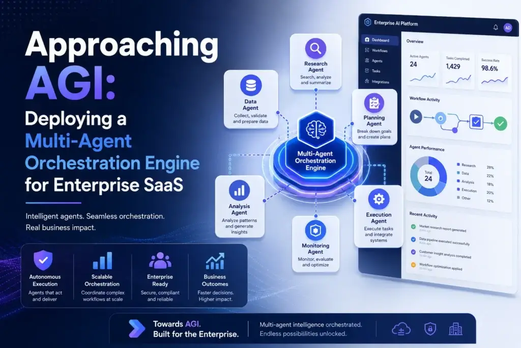 Multi-agent orchestration engine for enterprise SaaS with Researcher, Critic, Coder, and Reviewer AI agents