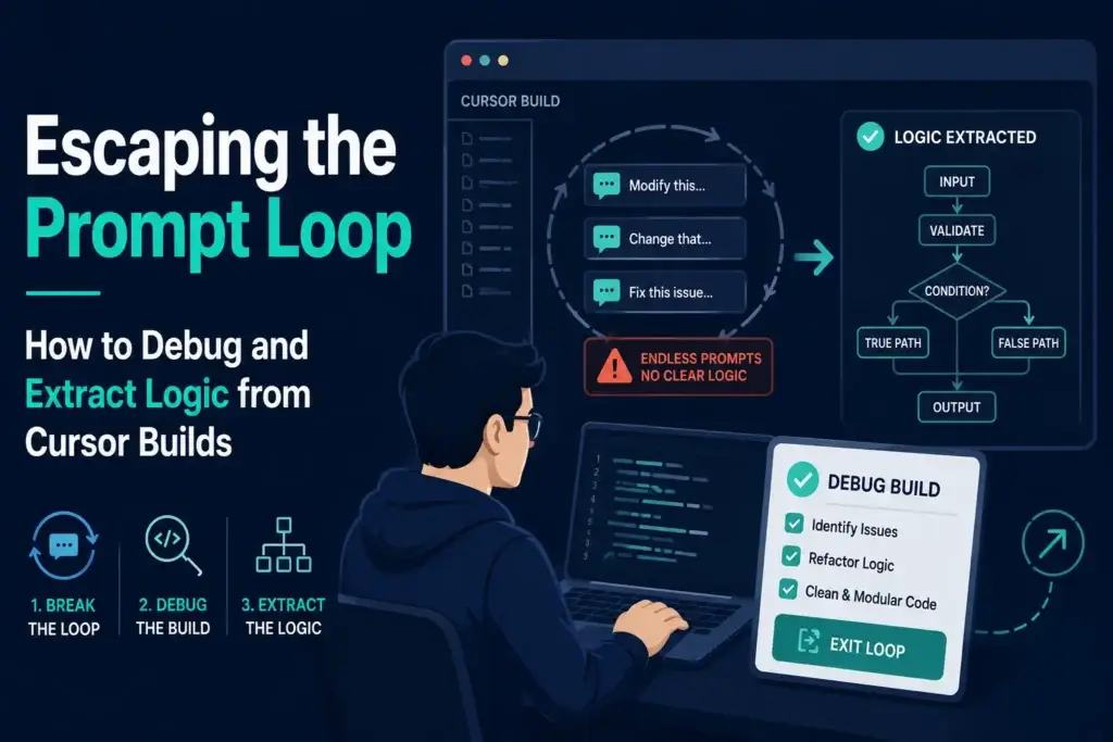 Founder debugging a broken Cursor AI build and migrating business logic into a stable Miracuves clone app architecture