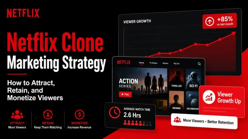 Netflix clone marketing strategy for attracting, retaining, and monetizing viewers