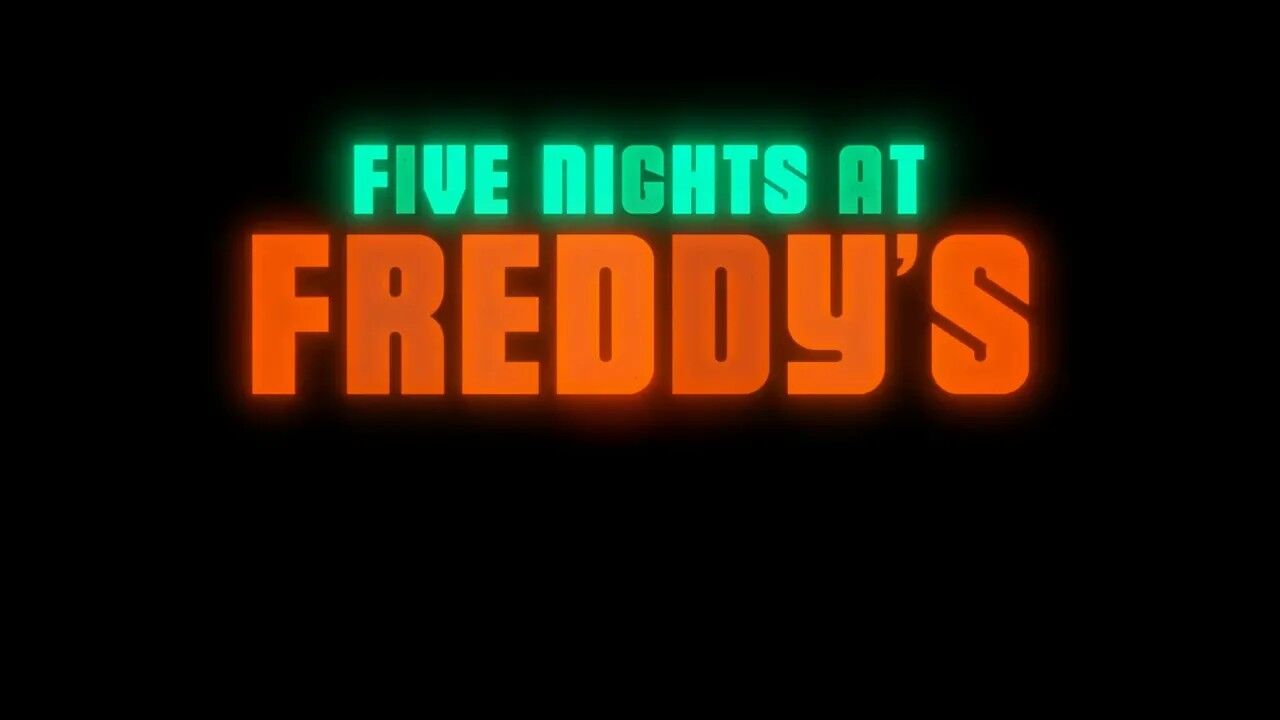 Five Nights at Freddy's neon title logo on a black background