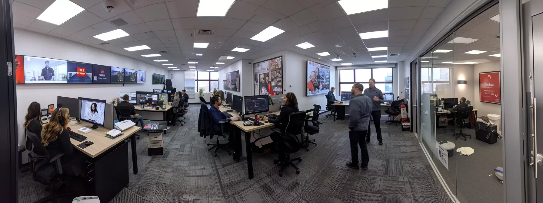 a vibrant urban office space displays a diverse team engaged in a lively discussion, surrounded by screens showcasing local community news and social media feeds, emphasizing the strategic importance of localized content for small businesses like a chimney repair service. a vibrant urban office space displays a diverse team engaged in a lively discussion, surrounded by screens showcasing local community news and social media feeds, emphasizing the strategic importance of localized content for small businesses like a chimney repair service.