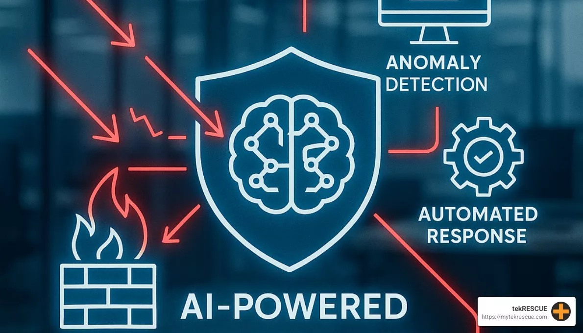 AI security model showing adversarial attack vectors and defense mechanisms - ai cyber threat prevention AI security model showing adversarial attack vectors and defense mechanisms - ai cyber threat prevention