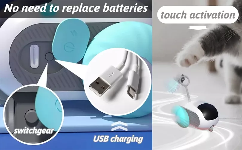 Petย Gravity Cat Smart Interactive Car Toy Automatic Moving Remote Mouse Indoor Kitty Ball Toys Controlled Car for Dogs Playing Petย Gravity Cat Smart Interactive Car Toy Automatic Moving Remote Mouse Indoor Kitty Ball Toys Controlled Car for Dogs Playing