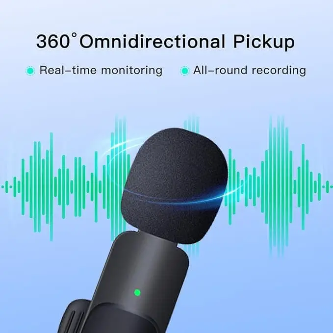 1 or 2pcs Wireless Collar Microphone for cellphone ,iPad,Plug-Play 2.4G Ultra-Low Delay Built-in Noise Reduction Chip 4H Working Time for Video Recording Interview Podcast Vlog YouTube - Image 2