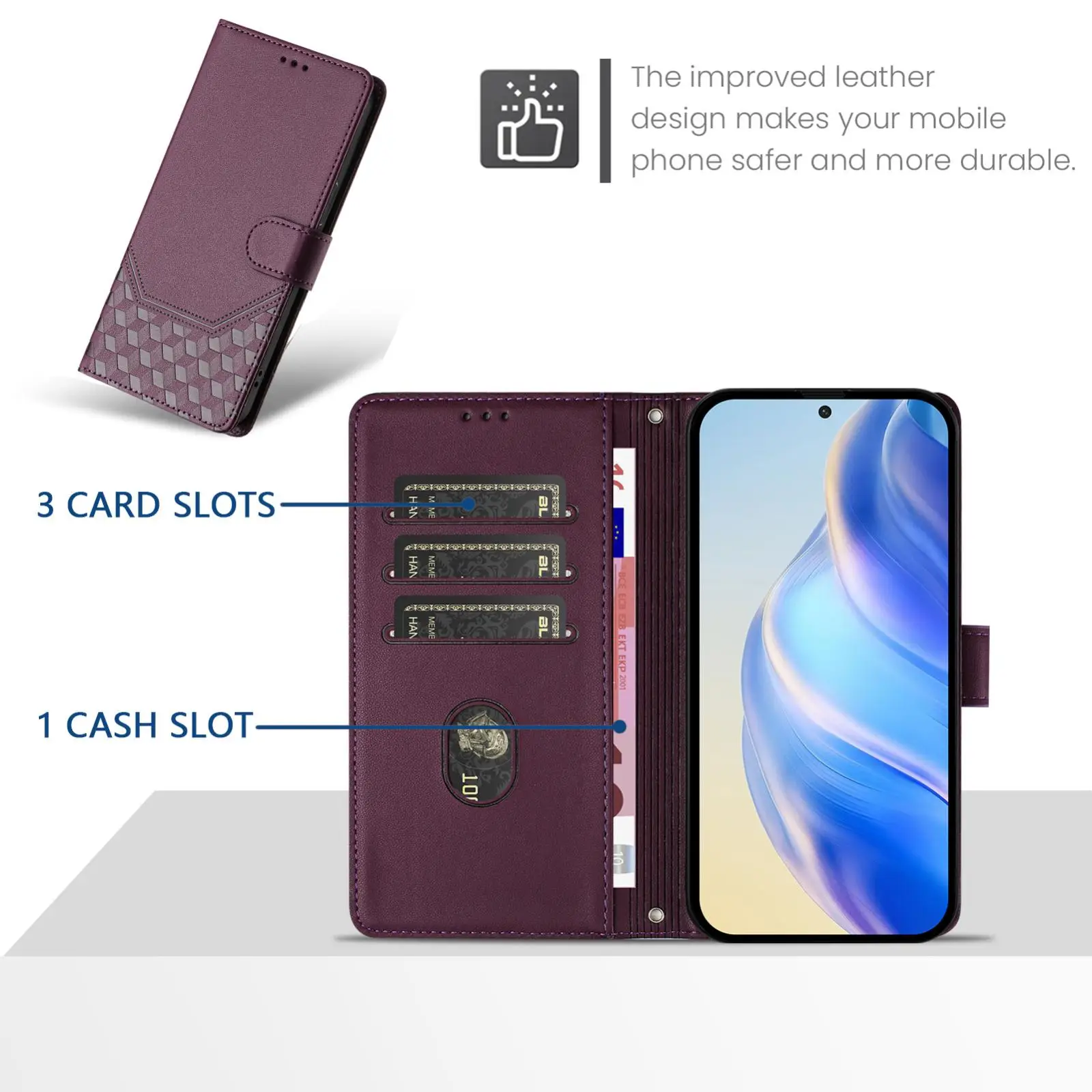 Premium HivePatternâ„¢ Wallet Case - Anti-Theft Protection - Image 2