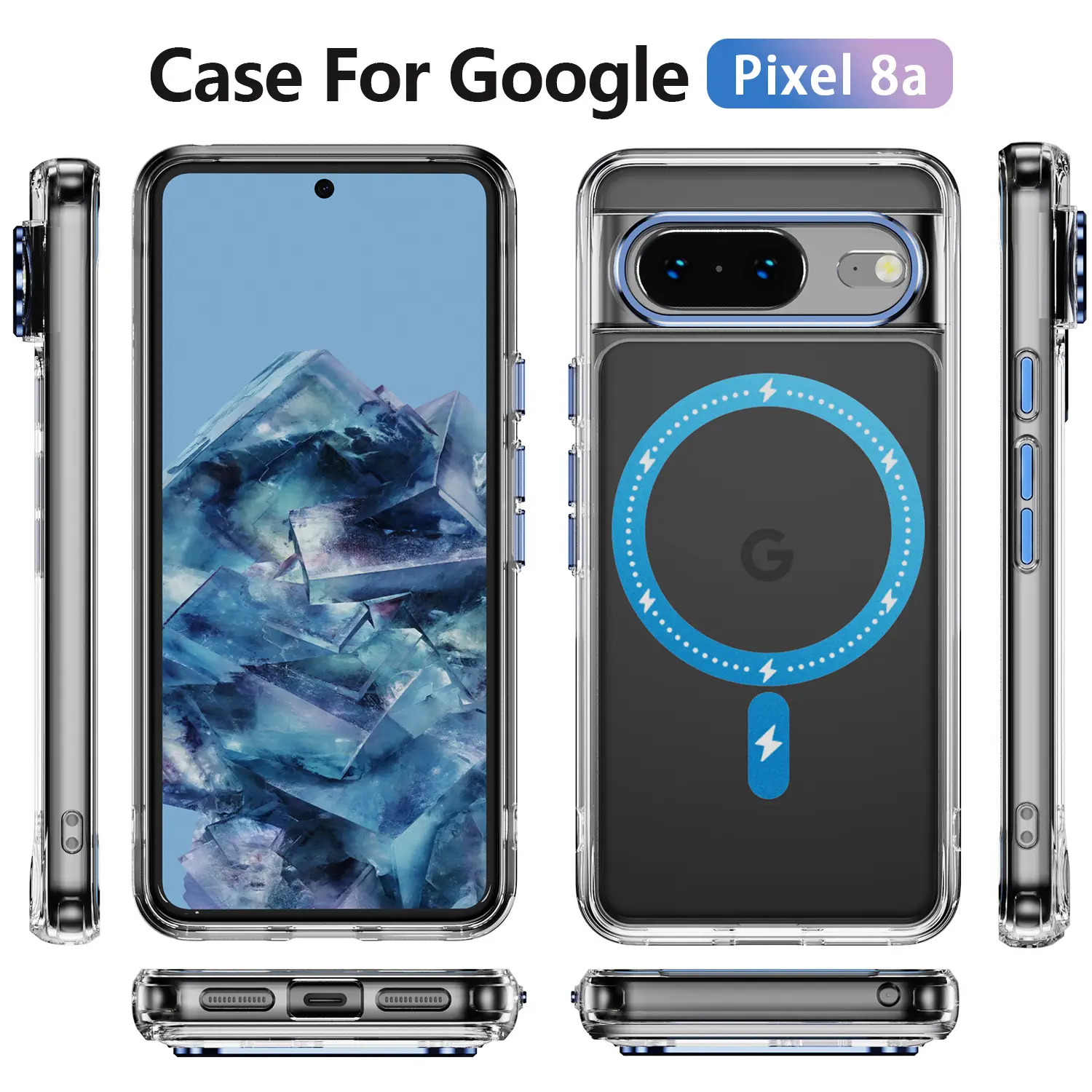 Phantom Glitter Magnetic Ring Case – Stylish Protection for iPhone, Google Pixel, and Samsung - Image 2