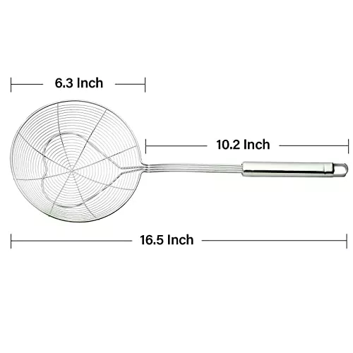 Strainer-Spoon-63-Inches-Pasta-Spoon-Strainer-with-Long-Handle-Stainless-Steel-Eisinly-Kitchen-Frying-Utensil-Food-Strainer-Skimmer-Spoon-for-Cooking
