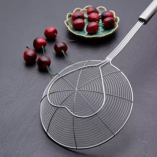 Strainer-Spoon-63-Inches-Pasta-Spoon-Strainer-with-Long-Handle-Stainless-Steel-Eisinly-Kitchen-Frying-Utensil-Food-Strainer-Skimmer-Spoon-for-Cooking
