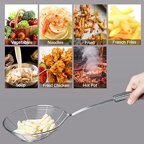 Strainer-Spoon-63-Inches-Pasta-Spoon-Strainer-with-Long-Handle-Stainless-Steel-Eisinly-Kitchen-Frying-Utensil-Food-Strainer-Skimmer-Spoon-for-Cooking