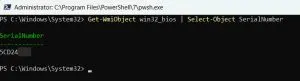 Get BIOS Serial Number Using PowerShell