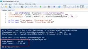 How to Check Free Memory in PowerShell