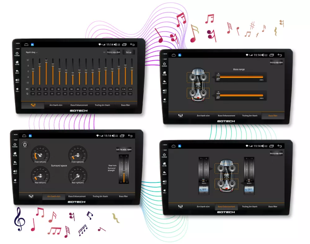 Tận hưởng âm thanh đỉnh cao cùng màn hình Android ô tô