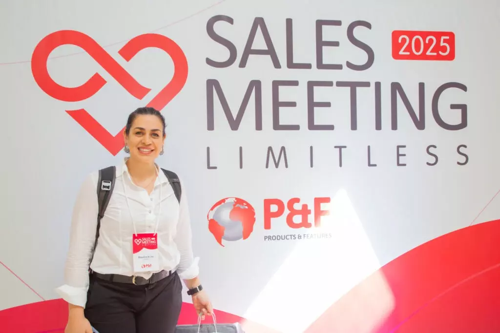 P&F Brazil team member standing for a photo at the 2025 Sales Meeting