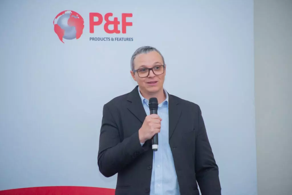 P&F Brazil team member speaking at the 2025 Sales Meeting