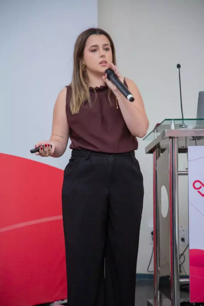 P&F Brazil team member speaking at the 2025 Sales Meeting