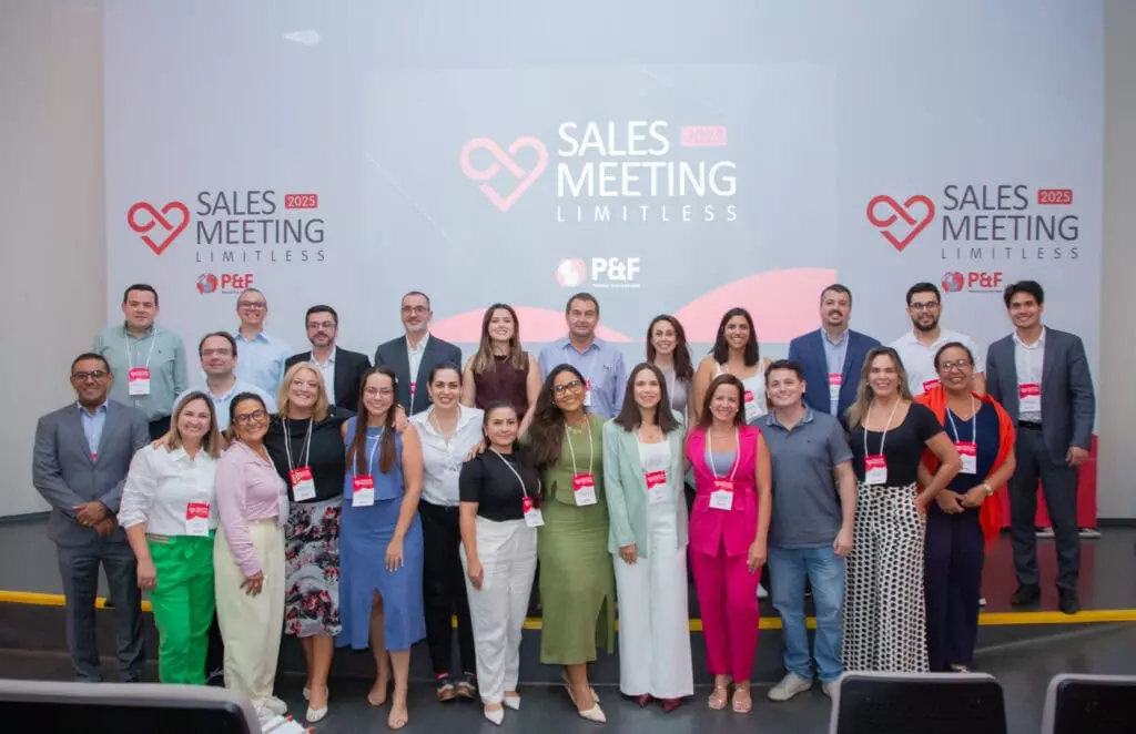 P&F Brazil team members standing for a photo at the 2025 Sales Meeting