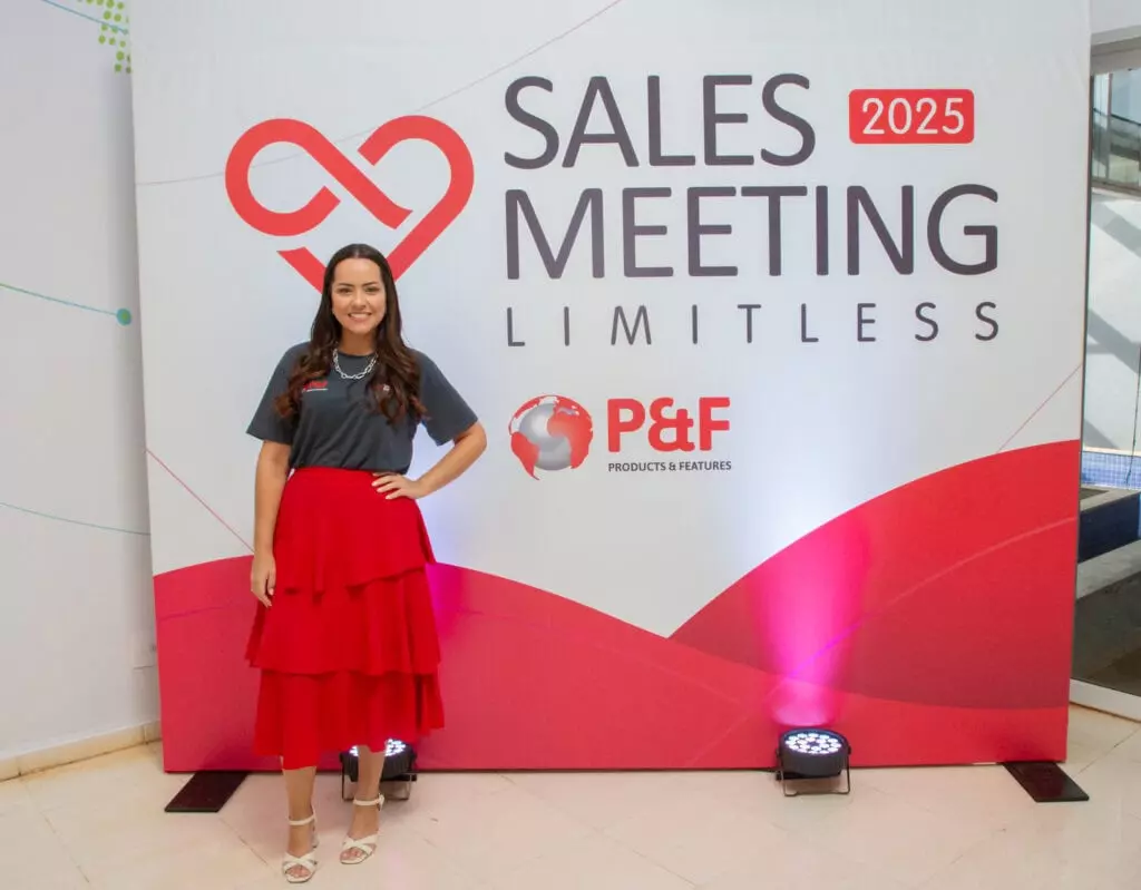 P&F Brazil team member standing for a photo at the 2025 Sales Meeting