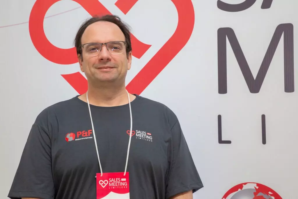 P&F Brazil team member standing for a photo at the 2025 Sales Meeting