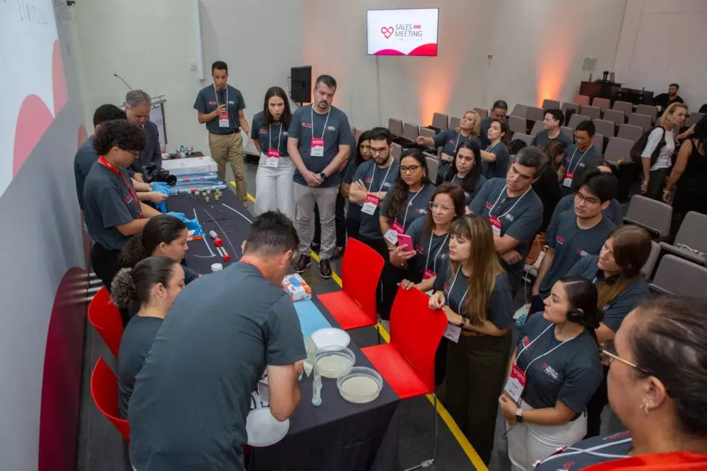P&F Brazil team members watching a demonstration at the 2025 Sales Meeting
