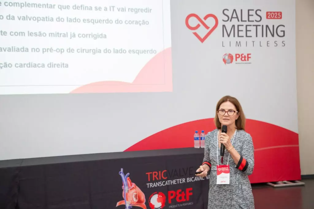 P&F Brazil team member speaking at the 2025 Sales Meeting