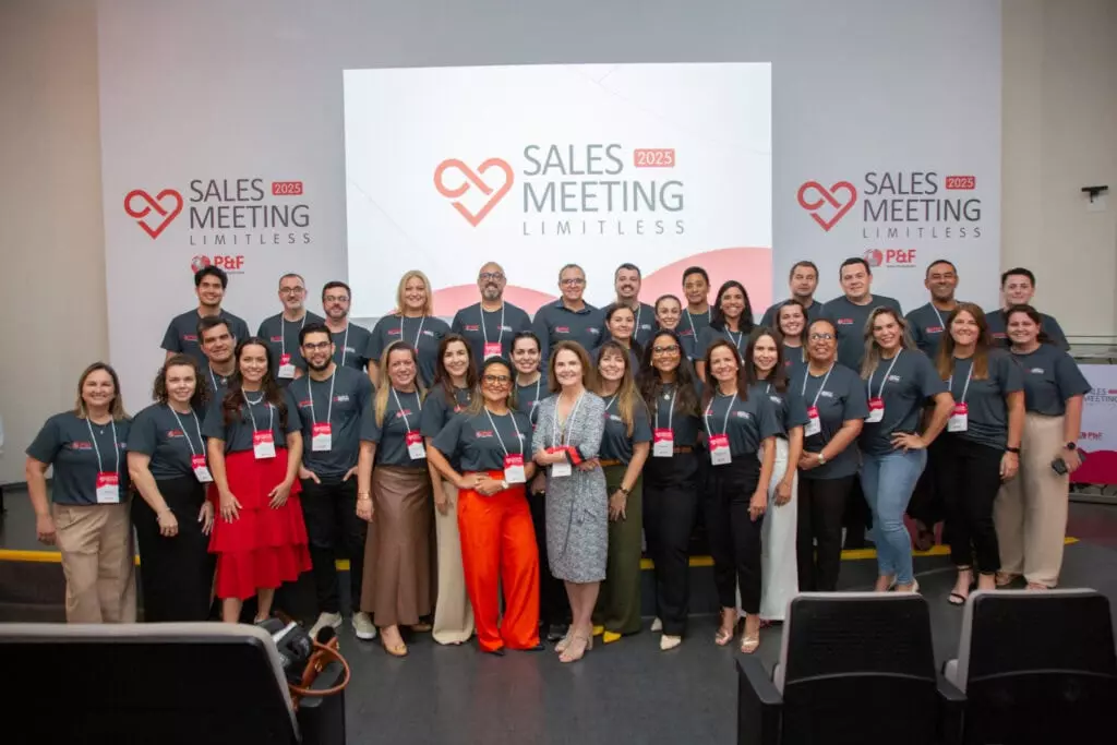 P&F Brazil team members standing for a photo at the 2025 Sales Meeting