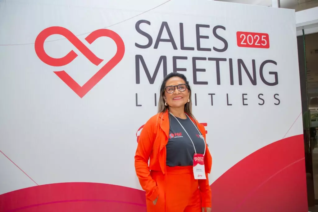 P&F Brazil team member standing for a photo at the 2025 Sales Meeting