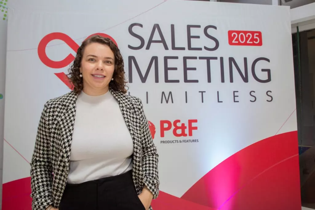 P&F Brazil team member standing for a photo at the 2025 Sales Meeting