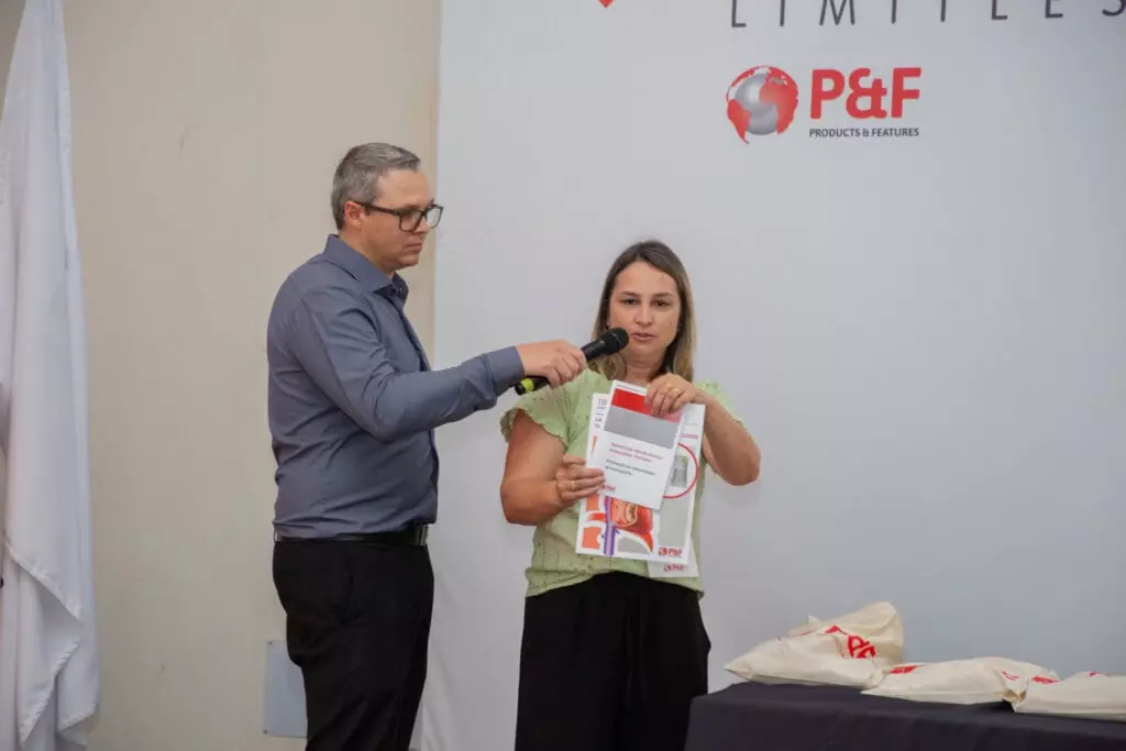 P&F Brazil team members speaking at the 2025 Sales Meeting