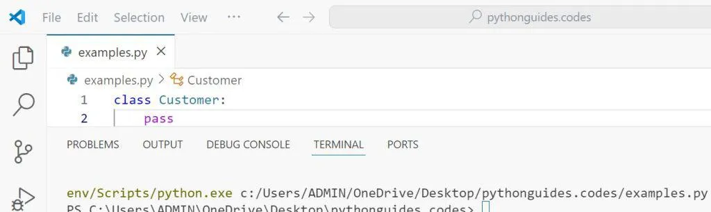Use the Python Pass Function Use the Python Pass Function