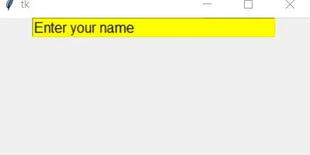 Use Tkinter Entry Widget in Python default Use Tkinter Entry Widget in Python default text