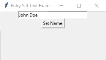 Use Tkinter Entry Widget in Python set Use Tkinter Entry Widget in Python set